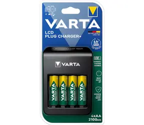 Varta LCD-Steckerladegerät+ / Akkuladegerät / AA / AAA / 9V / USB-Ausgang