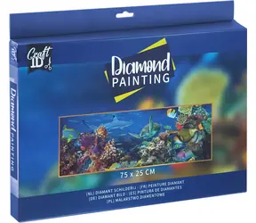 CRAFT ID Diamantmalerei Unterwasserwelt / 75x25 cm