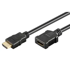 Neutrales HDMI 2.0 / Verlängerungskabel / HDMI-HDMI / 2 m / vergoldete Anschlüsse / schwarz