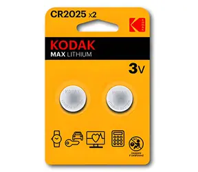Kodak MAX CR2025 / Knopfzelle / Lithium / 3 V / 2 Stück