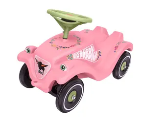 Big Bobby Car Classic Flower rosa/hellgrün / Kinderlaufrad / Tragkraft 50 kg / ab 1 Jahr