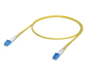 Ubiquiti UACC-OFC-S2-LULU-1M gelbes optisches Patchkabel / LC-LC / Duplex / OS2 / 1 m