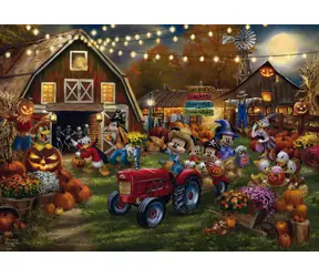 Schmidt Puzzle Disney: Mickey und Minnie - Kürbisfest / 1000 Teile / ab 12 Jahren