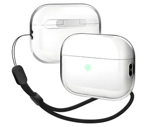 Elago AirPods Pro 2 TPU-Hülle, transparent / Kopfhörerhülle / AirPods Pro 2 / mit Nylonband