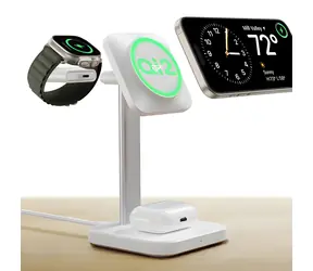 ESR Watch 3-in-1 weiß / Kabelloses Ladegerät / Qi2 / für Smartphone, Smartwatch und Kopfhörer