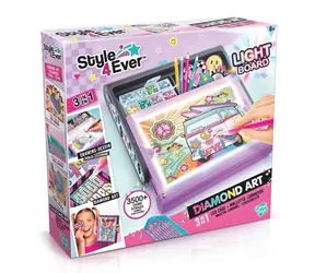 STYLE4EVER Diamantmalerei 3-in-1 Leuchtetui / ab 6 Jahren