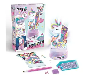 STYLE4EVER Diamantmalerei-Lampe Einhorn / ab 6 Jahren