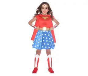 AMSCAN Wonder Woman Kinderkostüm / Karnevalskostüm / 6-8 Jahre (116-128 cm)