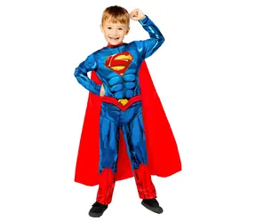 AMSCAN Superman-Kostüm für Kinder / 6-8 Jahre (116-128 cm)