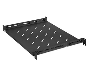 Intellinet 714082 schwarz / Rack für 19" / Tiefe 350-550 mm / 1 HE / Tragfähigkeit 20 kg