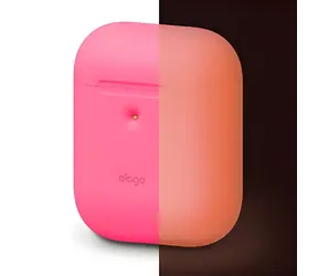 Elago AirPods 2 Silikonhülle, neonpink / Silikonhülle / für Apple AirPods 2