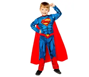 AMSCAN Superman-Kostüm für Kinder, 8-10 Jahre (128-140 cm) / Kostüm wie abgebildet