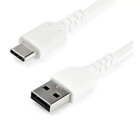StarTech weißes USB-A-auf-USB-C-Kabel / USB 2.0 / Aramidfaser / 1 m