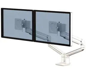 Fellowes TALLO weiß / Monitorhalterung / 2 Arme nebeneinander / bis zu 40 Zoll / Tragfähigkeit der Arme 9 kg
