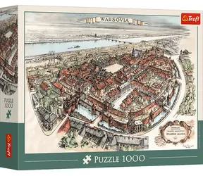 Trefl Puzzle Altstadt-Wiederaufbauprojekt, Warschau 1951 / 1000 Teile / 68 x 48 cm