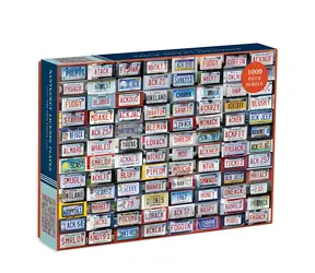 Galison Puzzle-Collage Nummernschild / 1000 Teile / ab 8 Jahren