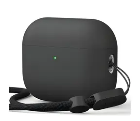 Elago AirPods Pro 3 Liquid Hybrid Strap Case schwarz / Hülle / Mit Tragegurt