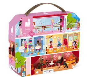 JANOD Puzzle im Koffer Ballettschule / 100 Teile / 50 x 40 cm