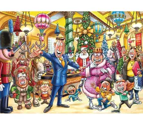 Jumbo-Puzzle WASGIJ Weihnachten 21: Fröhliche Weihnachtsverwandlungen! / 2 x 1000 Teile / ab 12 Jahren