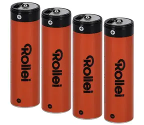 Rollei AA / Wiederaufladbare Batterien / USB-C-Ladefunktion / 4 Stück pro Packung