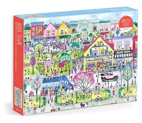 Galison Puzzle Michael Storrings Buchstadt / 1000 Teile / ab 8 Jahren