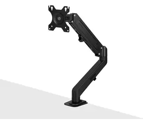 Lindy schwarz / Monitorarm / Gasfeder / 17-27" / Tragkraft 9 kg / Neigung 0-180° / Drehung 180°