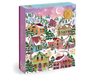 Galison Folienpuzzle Joy Laforme Schneedorf / 1000 Teile / ab 8 Jahren