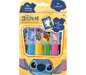 JIRI MODELS Aufblasmarker Lilo & Stitch gelbe Verpackung / 6 Marker / 4 Papiervorlagen