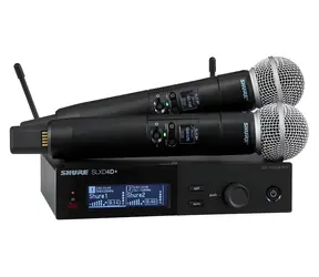 Shure SLXD24D+E/58-G65 / Drahtloses Mikrofonsystem / 2 Kanäle / 2 Handmikrofone / UHF 470-606 MHz