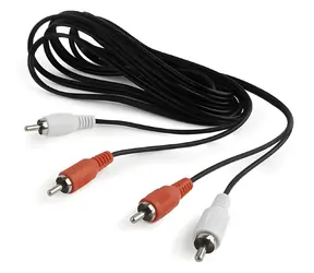 Gembird Audiokabel 2x CINCH - 2x CINCH schwarz / Audiokabel / 1,8 m