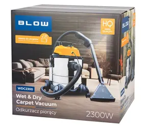 Blow WDC2300 / Waschmaschinensauger / 25-Liter-Tank / 1,5 m Schlauch / 6 m Kabel