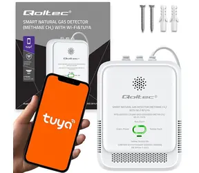 Qoltec 52651 Erdgaslecksuchgerät / Gasdetektor / CH4 / WLAN / Tuya / Alarm 85 dB