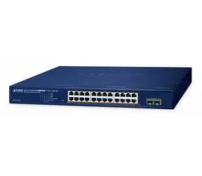 Planet GS-2210-24P2S / PoE-Switch / 24x Gigabit RJ45 / 2x Gigabit SFP / 260W PoE / Managed L2