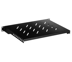 Lanberg AK-1004-B schwarz / Rack-Einschub / 19" / 1 HE / für Schränke 450/600 mm / Tragfähigkeit 25 kg