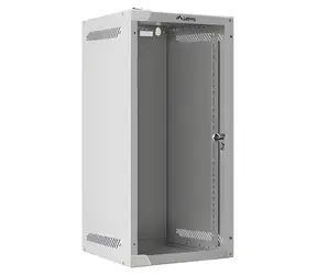 Lanberg WF10-2312-10S grau / Wandregal / 10" / 12 HE / 280 × 310 mm / Glastür / flach verpackt