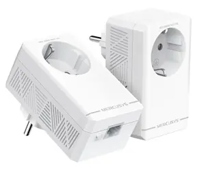 Mercusys MP500P Kit AV1000 Powerline-Durchleitung / Powerline-Adapter-Set / 1000 Mbit/s / GLAN / HomePlug AV2 / 2 Stück