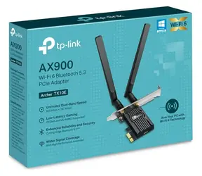TP-LINK Archer TX10E schwarz / Wi-Fi PCI-E Adapter AX900 / Wi-Fi 6 / Bluetooth / Dualband