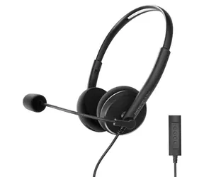 Energy sistem Office 2+ schwarz / Kopfhörer mit Mikrofon / 3,5-mm-Klinkenstecker + USB / Kopfbügel / 1,5 m