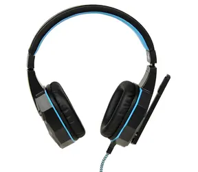 ibox X8 schwarz, blau / Gaming-Headset mit Mikrofon / Kabelgebunden / USB + 3,5-mm-Klinkenanschluss / LED-Hintergrundbeleuchtung