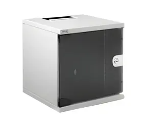 Digitus Wandschrank 10" 254 mm 6 HE grau / Schrank / Glastür / Tragfähigkeit 30 kg / IP20