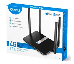 Cudy LT500 schwarz / Router / 4G LTE / 1x WAN + 3x LAN RJ45 100 Mbit/s / 2,4 GHz 300 Mbit/s / 5 GHz 867 Mbit/s