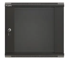 Lanberg WF03-5309-10B schwarz / Wandschrank / 19" / 9 HE / 540 × 350 mm / Glastür / Tragfähigkeit 60 kg