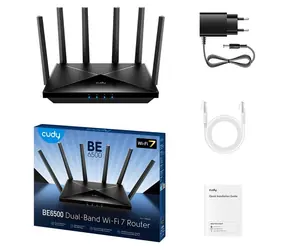 Cudy WR6500 / Router / Wi-Fi 7 / Dualband / 5765 Mbit/s / 4X Gigabit-LAN