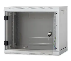 Triton Wandrack 9 HE 400 mm / Rack / Wandmontage / abnehmbare Seitenabdeckungen / Tür aus Metall