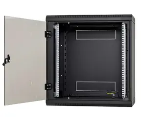 Triton Wandrack 12 HE schwarz / Rack / Wandmontage / 600 x 595 mm / perforierte Tür
