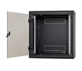 Triton 19"-Rack, einteilig, 6 HE/600 x 395 mm, schwarz / Rack / Wandmontage / Vollglastür / IP30