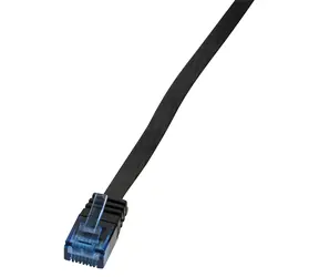 LogiLink SlimLine schwarz / Netzwerkkabel / Cat6 / U/UTP / 7,5 m / flach