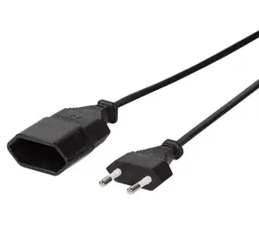 LogiLink schwarz / Stromkabel / CEE 7/16 Stecker - Buchse / 2 m