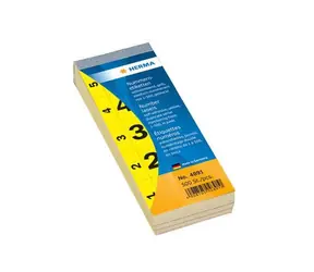 Herma Etiketten mit den Zahlen 1-500, gelb / Etiketten / 28 x 56 mm / 500 Stück