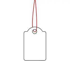 Herma Etiketten mit Schnur, rot, 15 x 24 mm / Etiketten mit Schnur / 1000 Stück
